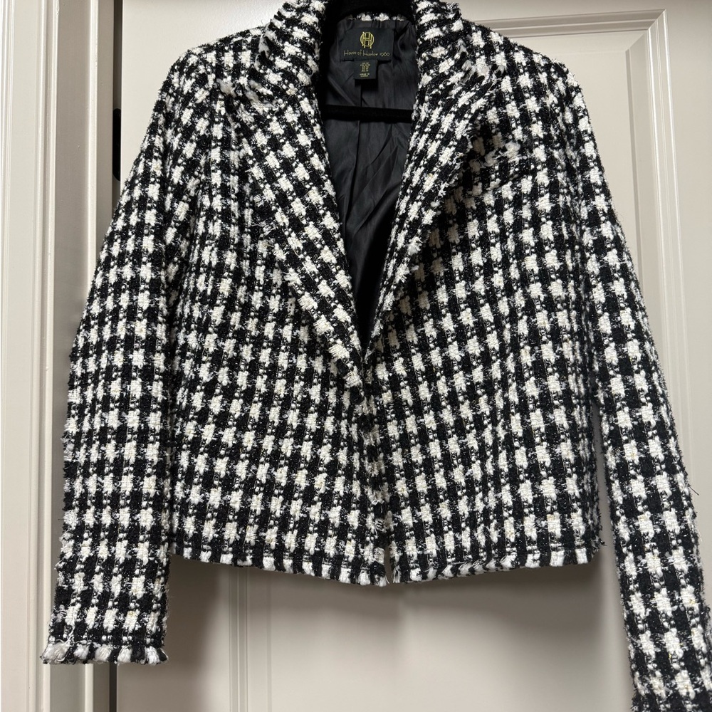 Black and White Checkered Blazer